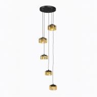 Люстра подвесная LIGHT SET DUSHA MS241-D5 5x12 Вт GX53 черный/янтарь Люстра подвесная LIGHT SET DUSHA MS241-D5 5x12 Вт GX53 черный/янтарь