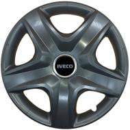 Колпак для колес SJS Iveco 418 R16" 4 шт. черный (110065)