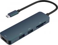 Док-станция HP USB3.1 Type-C - HDMI/USB3.0x2/SD+TF blue (DHC-CT203)