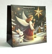 Пакет подарочный 30х30х15 см "Рождественская история Гулівер Країна