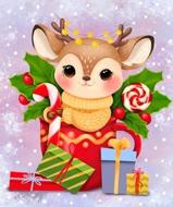 Набір для творчості GoToArt зі стразами на підрамнику Сюрприз Оленятко 23x30 см 177313