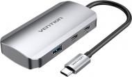 Док-станція Vention USB3.1 Type-C - USB 3.0x3/USB-C Gen 1/PD 100W Hub 5-in-1 silver (TNDHB)