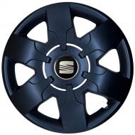 Колпак для колес SJS Seat 413 R16" 4 шт. черный (110790)