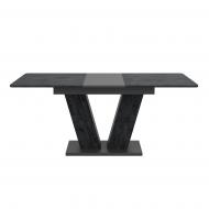 Стол обеденный KS Wood Ден 1400(1800)x80x784мм угольный камень/антрацит