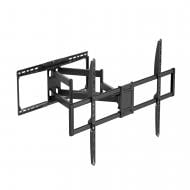 Кронштейн настенный Gembird WM-105ST-01, (до 75 кг) поворотно-наклонные 70"-638" черный