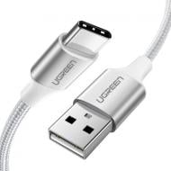 Кабель UGREEN USB 2.0 AM-Type-C M 3.0A (18W) Nickel Plating Aluminum Braid US288 1,5 м белый (60132)