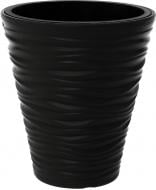 Горщик пластиковий Prosperplast Sand 2 в 1 круглий 37 л антрацит (79618-433)