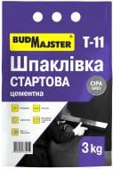 Шпаклевка BudMajster T-11, Cтартовая цементная серая, 3кг