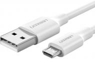 Кабель UGREEN USB 2.0 AM-MicroUSB M 3.0A (18W) Nickel Plating US289 1,5 м білий (60142)