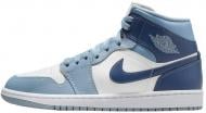 Кроссовки женские демисезонные Nike WMNS AIR 1 MID BQ6472-140 р.40,5 голубые с белым