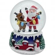 Шар новогодний Санта с Лосиком ZY29496