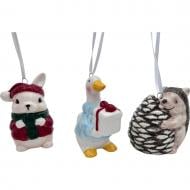 Сувенир новогодний зверек 5x7 см в ассортименте ZY25001