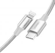 Кабель UGREEN USB 2.0 Type-C M-Lightning M (20V/3A) (60W) US304 2 м серебряный (70525)