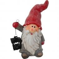 Декорация новогодняя Гном с фонарем led 24x39 см ZY218037-38.5G
