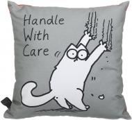 Подушка декоративна 2251952506012 41x41 см червоний із сірим Simon's Cat Подушка декоративна 2251952506012 41x41 см червоний із сірим Simon's Cat