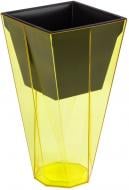 Горшок пластиковый Prosperplast Urbi twist P квадратный 2,8 л прозрачный желтый (73964-6)