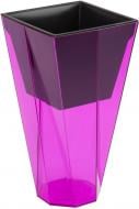 Горшок пластиковый Prosperplast Urbi twist P квадратный 2,8 л прозрачный розовый (73964-9)