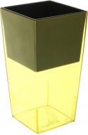 Горшок пластиковый Prosperplast Urbi square P 2 в 1 квадратный 4 л прозрачный желтый (70005-6)