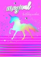 Открытка поздравительная Yours Truly с конвертом иллюстрированная "Единорог" Открытка поздравительная Yours Truly с конвертом иллюстрированная "Единорог"