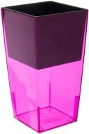 Горшок пластиковый Prosperplast Urbi square P 2 в 1 квадратный 4 л прозрачный розовый (70005-9)