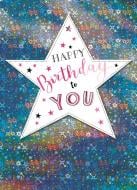 Открытка поздравительная Yours Truly с конвертом иллюстрированная "Звезда на глиттере"