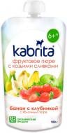 Пюре Kabrita Фруктове пюре з козячими вершками Kabrita Яблучне пюре з бананом і полуницею з 6 місяців 100 г