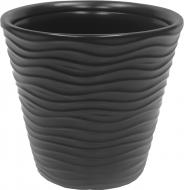 Горшок пластиковый Prosperplast Wave круглый 27 л антрацит (71064-433)