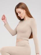 Футболка с длинным рукавом Giulia Crop top р.S/M бежевый Футболка с длинным рукавом Giulia Crop top р.S/M бежевый