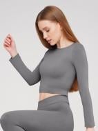 Футболка с длинным рукавом Giulia Crop top р.S/M серый Футболка с длинным рукавом Giulia Crop top р.S/M серый