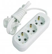 Подовжувач Makel із заземленням 3 гн. білий 2 м N3201033