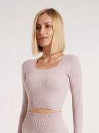 Футболка с длинным рукавом Giulia Crop top rib р.one size пудровый