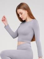 Футболка з довгим рукавом Giulia Crop top р.L/XL світло-сірий