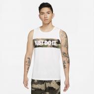 Футболка Nike M NK DF TANK LGD CAMO GFX DD6891-100 р.M белый