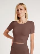 Футболка с коротким рукавом Giulia Crop t-shirt deep taupe р.L/XL коричневый