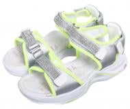 Босоножки для девочек ТОМ.М р.33 серебряный 9946M