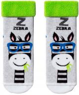 Носки детские для девочекдля мальчиков Conte-Kids CK SOF-TIKI (с отворотом) 6С-19СП р.18 серый с салатовым