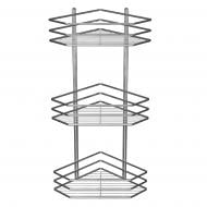 Полиця для ванної Метал-Стиль кутова 25 см 3-ярусна хром ПВ-25332