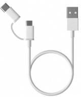 Кабель Xiaomi USB Type-CUSB – microUSB 1 м белый (338004) mi 2in1