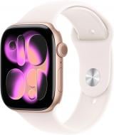 Смарт-годинник Apple Watch Series 11 GPS 46mm Rose Gold Aluminium Case with Light Blush Sport Band - S/M (MEV64RK/A)