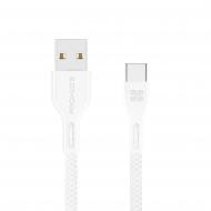 Кабель Promate PowerBeam-C USB-USB Type-C 2А 1,2 м белый (powerbeam-c.white)