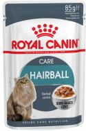 Корм вологий для дорослих котів для виведення грудочок шерсті Royal Canin Hairball Care Gravy у соусі птиця 85 г