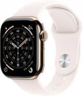 Смарт-годинник Apple Watch Series 11 GPS + Cellular 42mm Gold Titanium Case with Light Blush Sport Band - S/M (MF8W4RK/A)