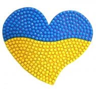Набір для творчості зі стразами Серце України 10х10 см GoToArt