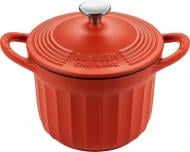 Каструля з кришкою BUYDEEM чавунна емальована 1.8 л Koi Red CP541-KR