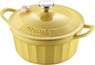 Каструля з кришкою BUYDEEM чавунна емальована 3.9 л Mellow Yellow CP551-MY