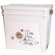 Набір контейнерів Алеана 171035 кремовий Smart Box з декором 40л. (2 шт.) Paris chic 465x320x490 мм