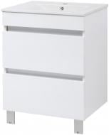 Тумба напольная Сансервіс Элит-60-N белая с умывальником 9060D