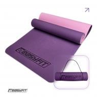 Коврик для йоги EasyFit TPE+TC двухслойный 6 мм Фиолетовый/Розовый фиолетовыйрозовый