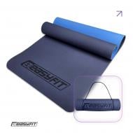 Килимок для йоги EasyFit TPE+TC двошаровий 6 мм Синій/Блакитний синійблакитний Килимок для йоги EasyFit TPE+TC двошаровий 6 мм Синій/Блакитний синійблакитний