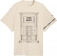 Футболка Puma Swish N' Ink Tee II 63465901 р.3XL бежевый